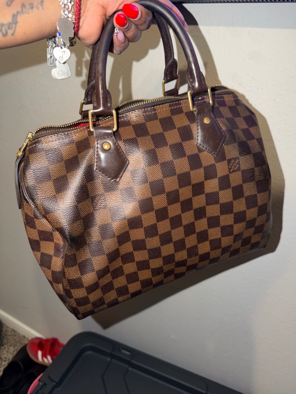 Louis Vuitton Brown Checkered Satchel